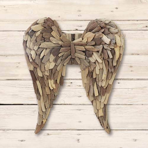 Creative Co-Op Driftwood Angel Wings Wall Décor Brown
