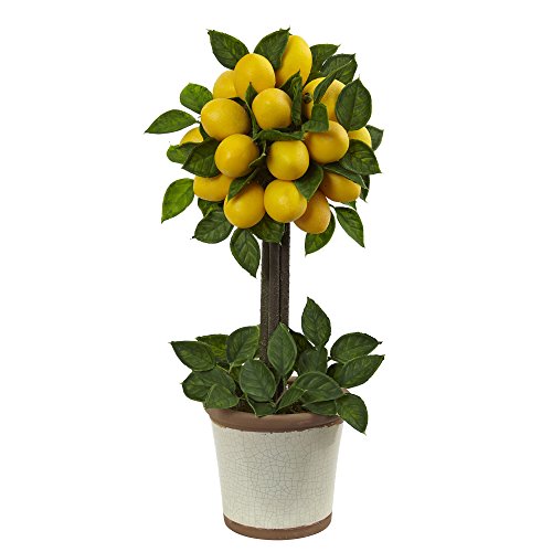 Nearly Natural Lemon Ball Topiary Arrangement 19.5'' x 8.5'' x 8.75''
