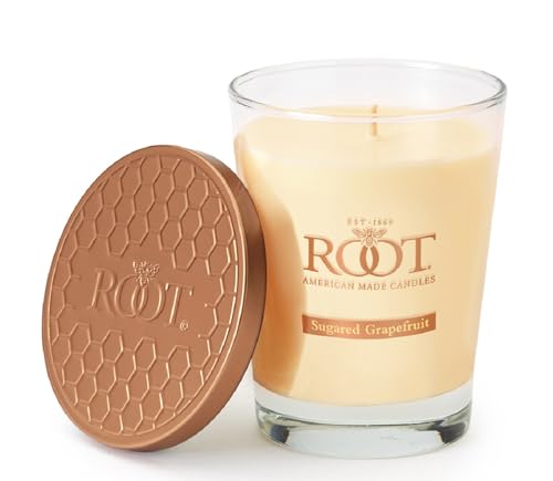 Root Candles Scented Candles Honeycomb Beeswax Blend Premium Handcrafted Candle Large Veriglass Sugared Grapefruit