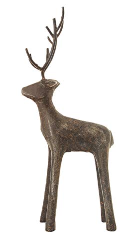 Creative Co-Op Cast Iron Standing Deer Black
