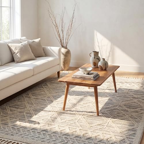 nuLOOM Ansley Light Grey Trellis Power Loomed Area Rug 8' x 11'