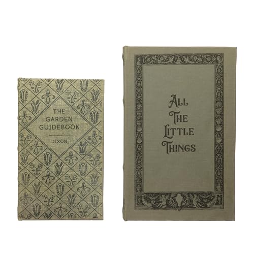 Creative Co-Op MDF & Canvas Book Storage Boxes Set of 2 All The Little Things