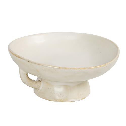 Creative Co-Op Stoneware Bowl w Reactive Glaze White