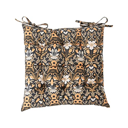 Creative Co-Op Cotton Printed Chair Cushion with Floral Pattern