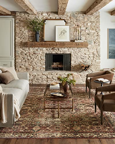 Loloi Magnolia Home Banks Brick/Ivory 2'-6 x 7'-6 Runner Rug
