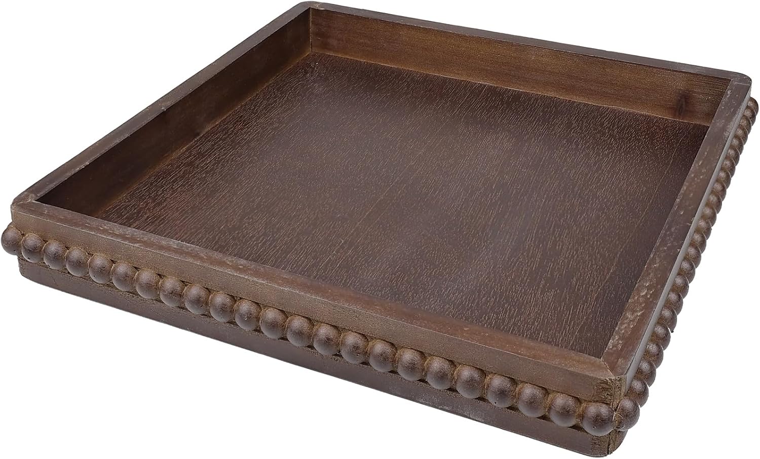 Hrastany Square Wood Decorative Serving Tray 15*9 Retro Brown