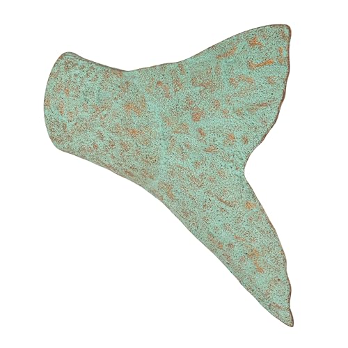 Creative Co-Op Distressed Metal Trout Tail Accent Decor Aqua