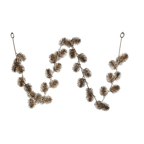 Creative Co-Op Faux Leaf Garland Gold Color