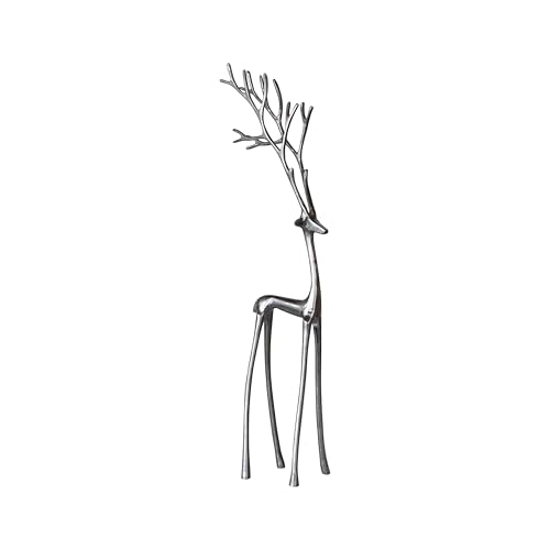 Creative Co-Op Tall Cast Aluminum Reindeer gunmetal finish