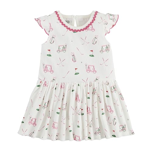 Mud Pie Children's Golf Print Tshirt Dress; 24M-3T