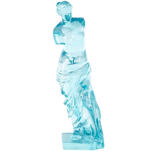 Deco 79 Resin Woman Decorative Sculpture Tinted Home Decor Statue Accent Figurine 6 x 6 x 18 Light Blue