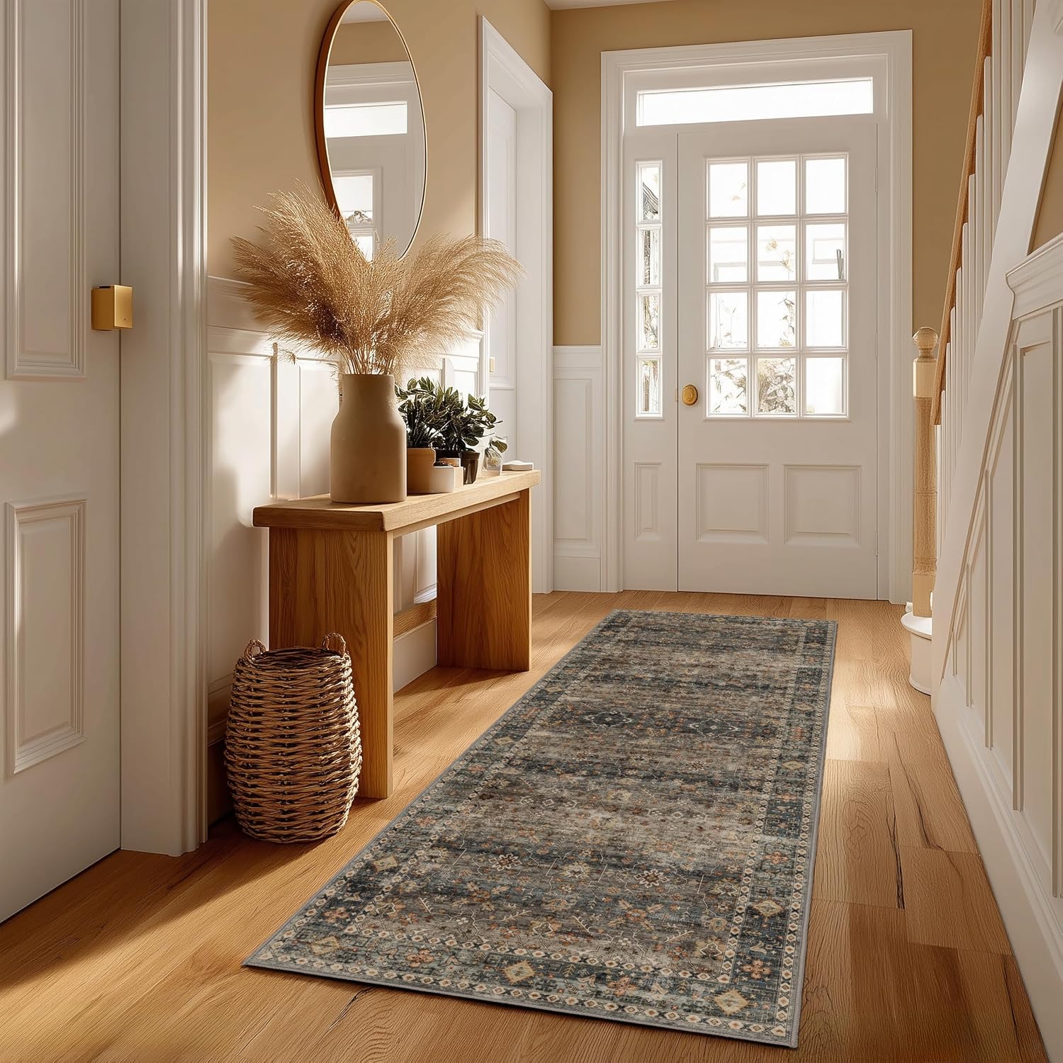 Ruaruarug Hallway Washable Runner Rug 2×6 Ultra Soft for Kitchen Camel