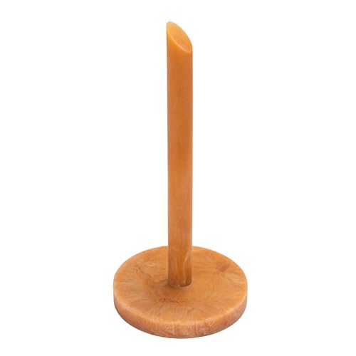 Creative Co-Op Round Marbled Resin Paper Towel Holder Brown