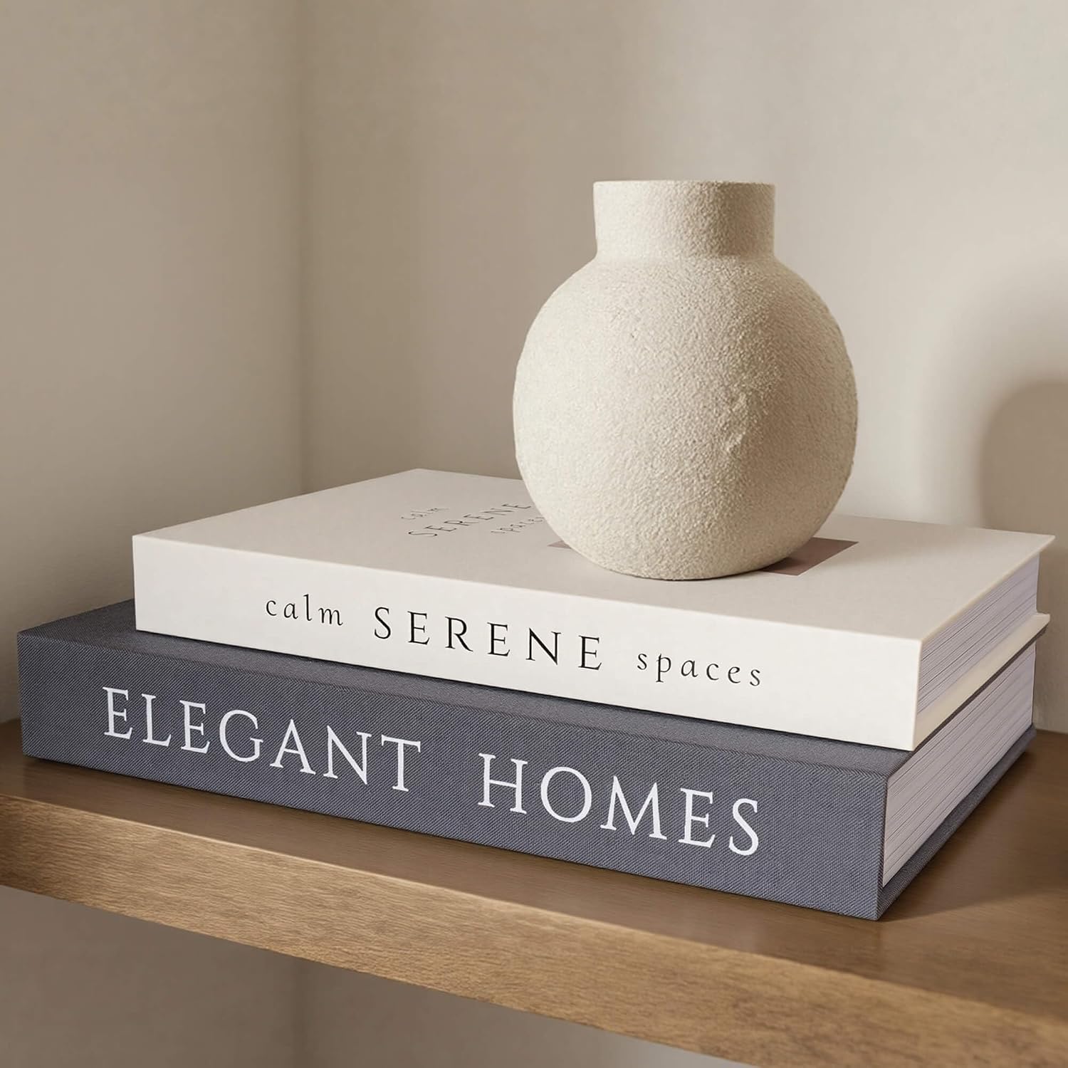 Aesthetic Decorative Books Set of 2 Faux Book for Coffee Table Decor