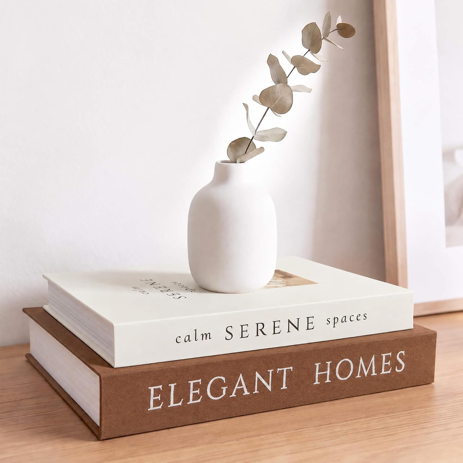 Aesthetic Decorative Books Set of 2 Faux Book for Coffee Table Decor