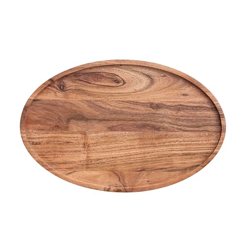 Creative Co-Op Oval Acacia Wood Tray Natural