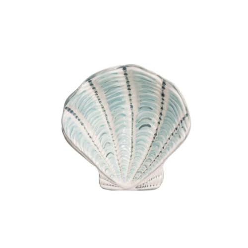 Mud Pie Blue Ceramic Shell Figural Tidbit Bowl Set